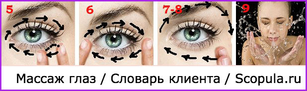 как делать массаж глаз